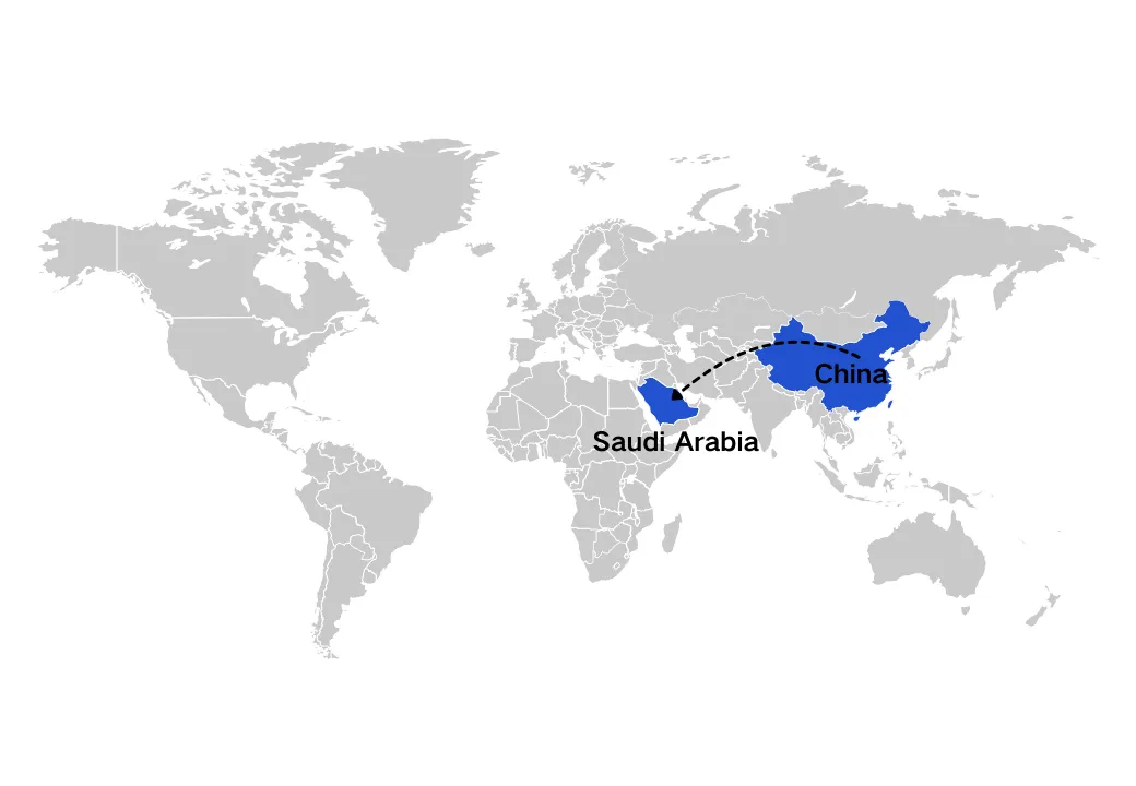 Shipping from China to Saudi Arabia
