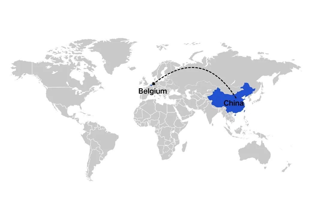 Shipping From China to Belgium