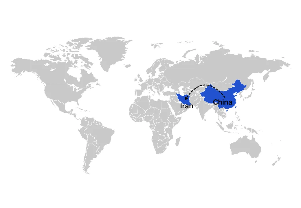 Shipping from China to Iran
