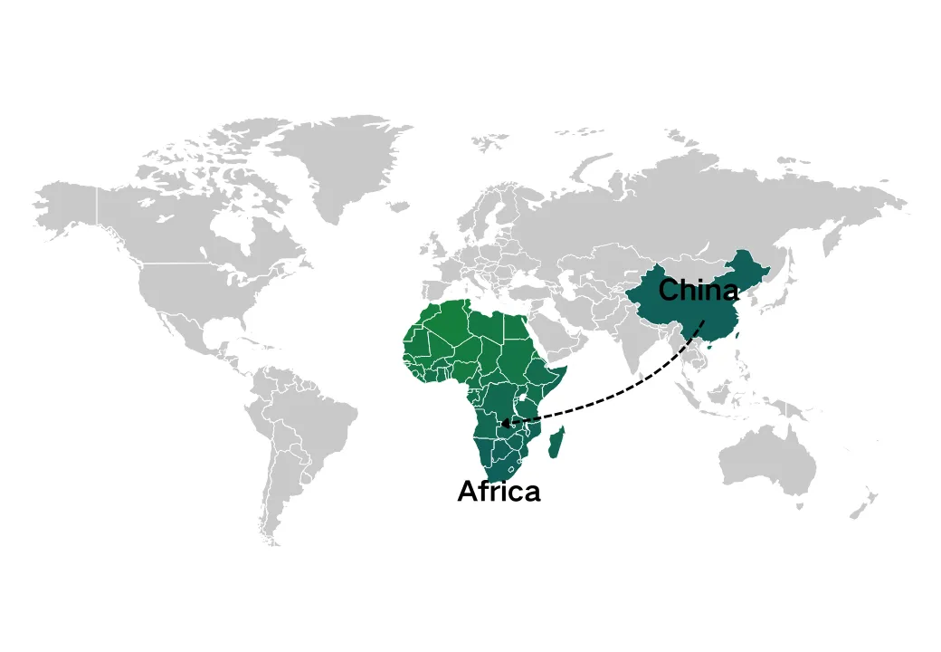 Shipping from China to Africa