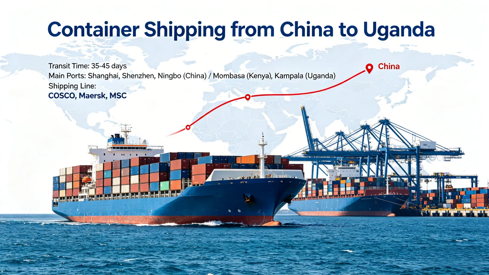 Container Shipping from China to Uganda